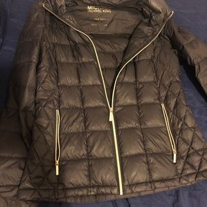 Michael kors black package down fill coat size M